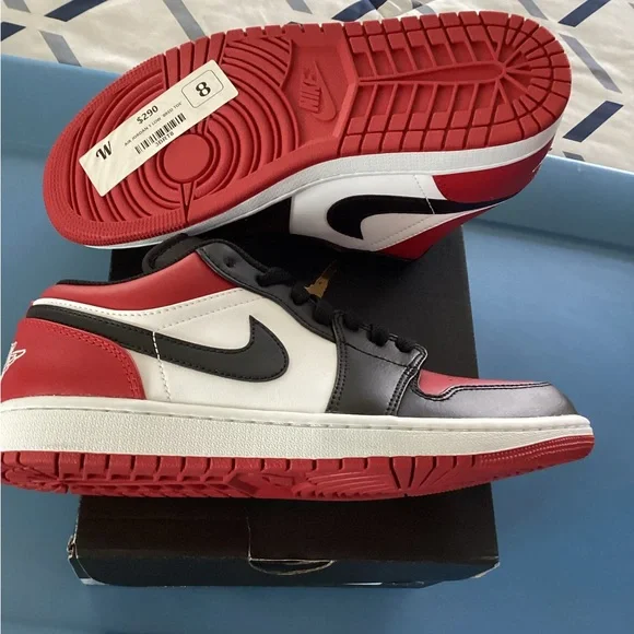 Nike Air Jordan Low 'Bred Toe' - Black and Red - Picture 6 of 6